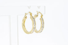 14 karaat Creolen met Zirkonia - 2,2 cm