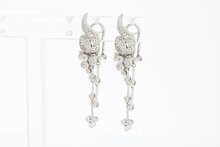18 Karaat diamanten oorclips - 4,5 cm