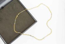 Bicolor 14 Karaat Anker ketting - 55,8 cm
