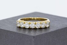 14 Karaat gouden Zirkonia Aanschuifring - 17,6 mm