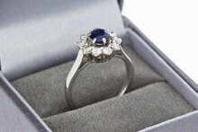 Edelstenen ring 18 Karaat goud - 17,1 mm