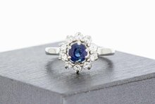 Edelstenen ring 18 Karaat goud - 17,1 mm