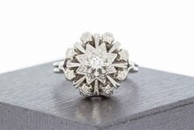 18 Karaat gouden diamant ring - 18,6 mm