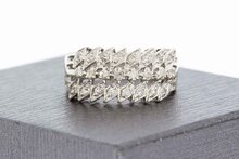 18 Karaat witgouden diamant ring - 17 mm