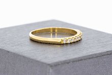 18 Karaat gouden diamant Aanschuifring - 16,6 mm