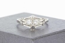 18 Karaat goud diamant ring - 17,8 mm