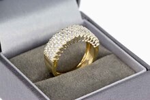 14 Karaat gouden Zirkonia ring - 17,7 mm
