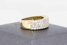 14 Karaat gouden Zirkonia ring - 17,7 mm