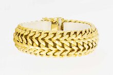 Gevlochten armband 14 Karaat - 18,9 cm