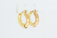 18 Karaat tricolor gouden Creolen - 1,8 cm