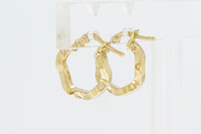 Wokkel creolen goud 14 Karaat - 1,4 cm