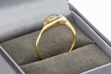14 Karaat ring met diamant - 17,3 mm
