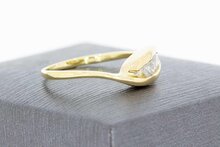 14 Karaat ring met diamant - 17,3 mm