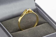 14 Karaat ring met Diamant - 17,3 mm