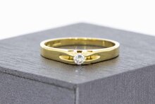 14 Karaat ring met Diamant - 17,3 mm