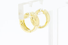 14 Karaat gouden klap diamant Creolen - 1,4 cm