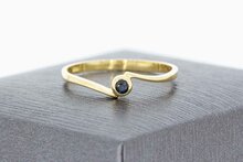 14 Karaat gouden Saffierring - 17,4 mm