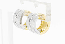 14 Karaat goud diamant Creolen - 1,2 cm