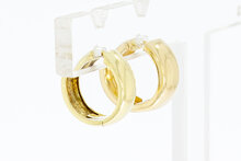 14 Karaat geel gouden Klap Creolen - 1,5 cm