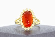 14 Karaat Vintage Carneool ring - 18 mm
