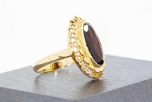 14 Karaat Vintage Granaat ring - 18 mm