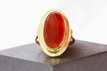 14 Karaat Vintage Carneool ring - 19,2 mm