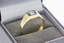 14 Karaat Diamant Pinkring - 19,4 mm