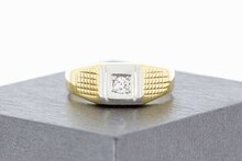 14 Karaat Diamant Pinkring - 19,4 mm