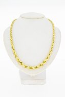 14 Karaat goud gevlochten ketting - 47,5 cm