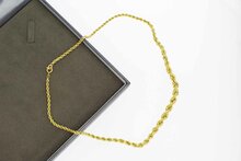 14 Karaat goud gevlochten ketting - 47,5 cm