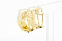 14 Karaat bicolor halve Creolen - 1,9 cm