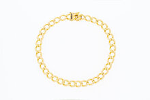 14 Karaat gouden "open" Gourmet armband - 21,2 cm