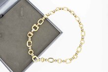 14 Karaat gouden bicolor ketting - 46 cm