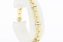 Bicolor 18 Karaat Anker- armband - 19,1 cm