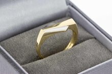 14 Karaat gouden bicolor ring - 17,6 mm