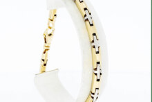 Staafjes armband 14 Karaat goud - 22,4 cm