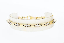 Staafjes armband 14 Karaat goud - 22,4 cm