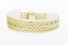 14 karaat gouden gevlochten armband - 19,9 cm