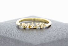 14 Karaat gouden diamant Aanschuifring - 16,1 mm