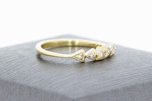 14 Karaat gouden diamant Aanschuifring - 16,1 mm