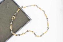 14 Karaat bicolor Magnum Koningsketting - 53,5 cm