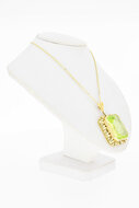 14 Karaat gouden hanger met Beryl