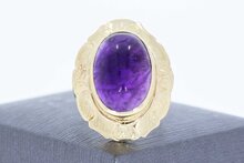 Amethist ring 14 Karaat goud - 19,7 mm