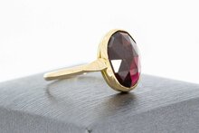 Granaat ring 14 Karaat goud - 19,3 mm