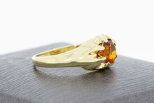 14 Karaat Solitaire Citrien ring - 17,2 mm
