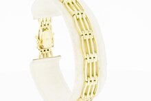 14 Karaat Vintage Staafjes armband - 19 cm