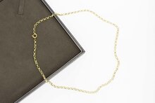 Gouden Jasseron ketting 14 Karaat - 46 cm