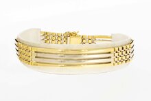 18 Karaat gouden Staafjes armband - 21,5 cm
