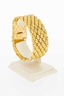18 karaat gouden brede armband - 19 cm