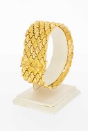 18 karaat gouden brede armband - 19 cm